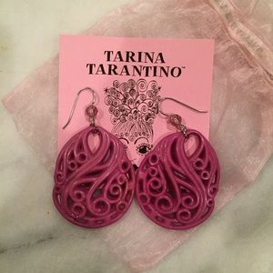 Pink marbled tarina Tarantino earrings never worn!